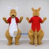 Custom Brown and Red Kangaroo in a Tailcoat Mascot Costume Adult Full Body Suit for Theme Parties Custom Brown and Red Kangaroo in a Tailcoat Mascot Costume Adult Full Body Suit for Theme Parties