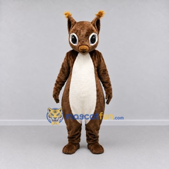 Custom Brown and White Squirrel Mascot Costume Adult Full Body Suit for Wildlife Events