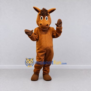 Custom Brown Horse Mascot Costume Adult Full Body Suit for Farm Events