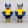Custom Gray and Blue Bat in Sportswear Mascot Costume Adult Full Body Suit for Sports Events Custom Gray and Blue Bat in Sportswear Mascot Costume Adult Full Body Suit for Sports Events
