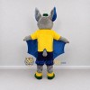 Custom Gray and Blue Bat in Sportswear Mascot Costume Adult Full Body Suit for Sports Events Custom Gray and Blue Bat in Sportswear Mascot Costume Adult Full Body Suit for Sports Events