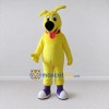 Custom Yellow and Purple Dog Character Mascot Costume Adult Full Body Suit for School Events Custom Yellow and Purple Dog Character Mascot Costume Adult Full Body Suit for School Events