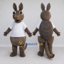 Custom Gray and White Kangaroo in a T-Shirt Mascot Costume Adult Full Body Suit for Wildlife Events