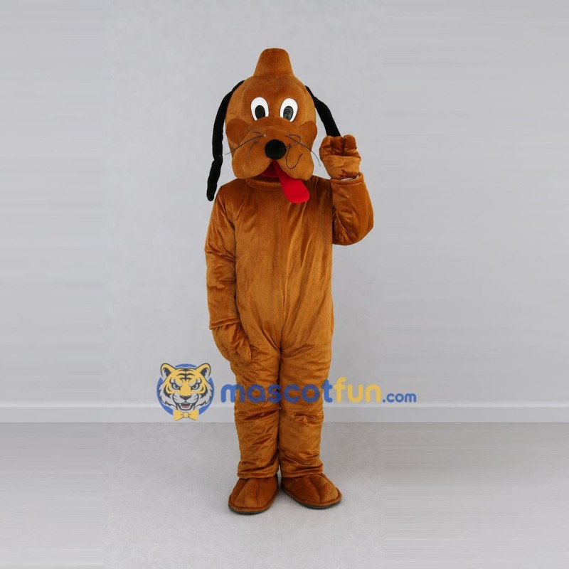 Custom Brown and Black Dog Mascot Costume Adult Full Body Suit for Community Events Custom Brown and Black Dog Mascot Costume Adult Full Body Suit for Community Events