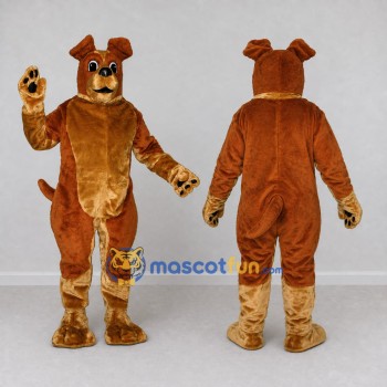 Custom Brown and Tan Dog Mascot Costume Adult Full Body Suit for Community Events