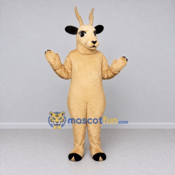 Custom Cream and Black Antelope Character Mascot Costume Adult Full Body Suit for Wildlife Events