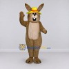 Custom Brown and Yellow Rabbit in a Hat Mascot Costume Adult Full Body Suit for Easter Events Custom Brown and Yellow Rabbit in a Hat Mascot Costume Adult Full Body Suit for Easter Events
