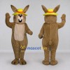 Custom Brown and Yellow Rabbit in a Hat Mascot Costume Adult Full Body Suit for Easter Events Custom Brown and Yellow Rabbit in a Hat Mascot Costume Adult Full Body Suit for Easter Events