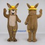 Custom Brown and Yellow Rabbit in a Hat Mascot Costume Adult Full Body Suit for Easter Events