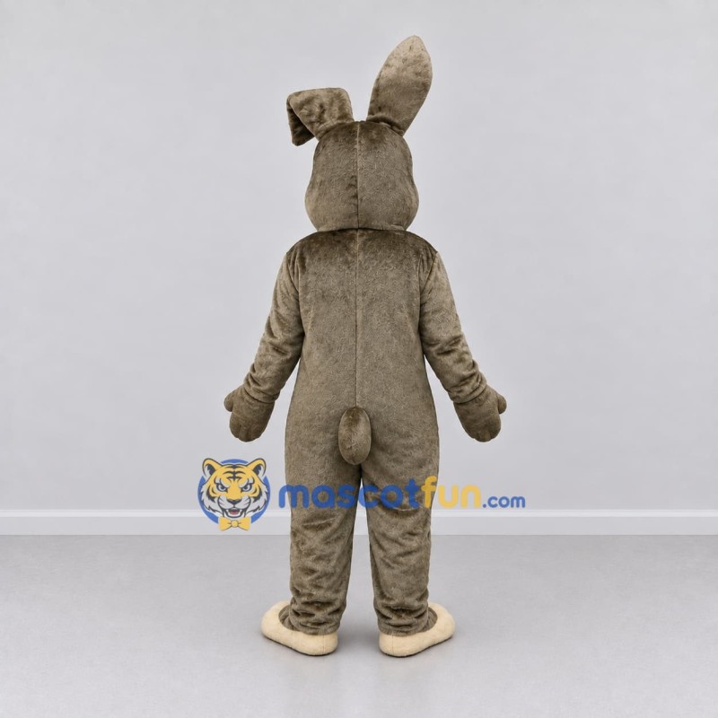 Custom Gray and Cream Rabbit Mascot Costume Adult Full Body Suit for Easter Events Custom Gray and Cream Rabbit Mascot Costume Adult Full Body Suit for Easter Events