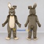 Custom Gray and Cream Rabbit Mascot Costume Adult Full Body Suit for Easter Events