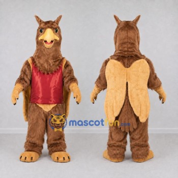 Custom Brown and Red Griffin Mascot Costume Adult Full Body Suit for Theme Parties