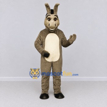 Custom Gray and Cream Donkey Mascot Costume Adult Full Body Suit for Farm Events