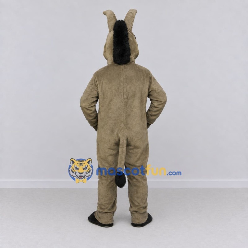 Custom Gray and Cream Donkey Mascot Costume Adult Full Body Suit for Farm Events Custom Gray and Cream Donkey Mascot Costume Adult Full Body Suit for Farm Events