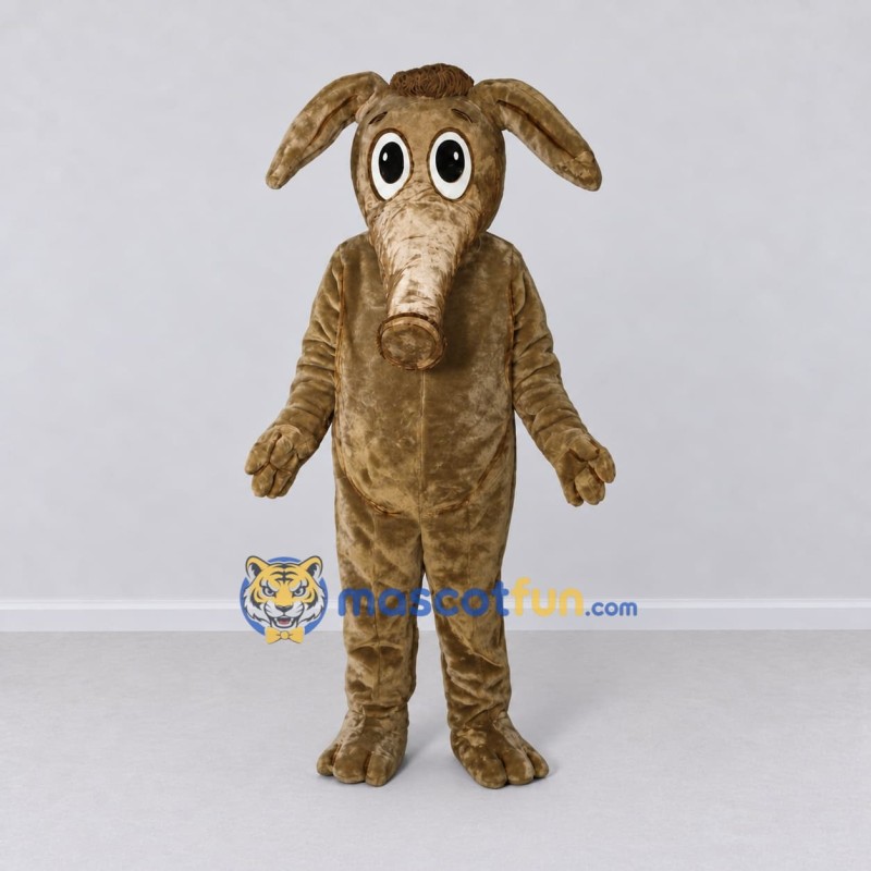 Custom Brown Aardvark Character Mascot Costume Adult Full Body Suit for Wildlife Events Custom Brown Aardvark Character Mascot Costume Adult Full Body Suit for Wildlife Events