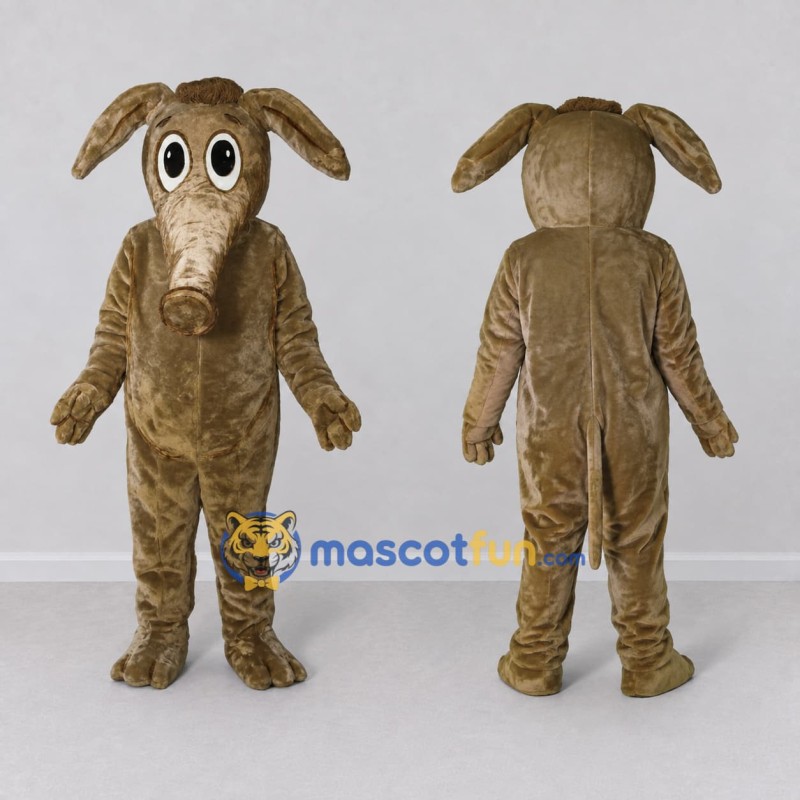 Custom Brown Aardvark Character Mascot Costume Adult Full Body Suit for Wildlife Events Custom Brown Aardvark Character Mascot Costume Adult Full Body Suit for Wildlife Events
