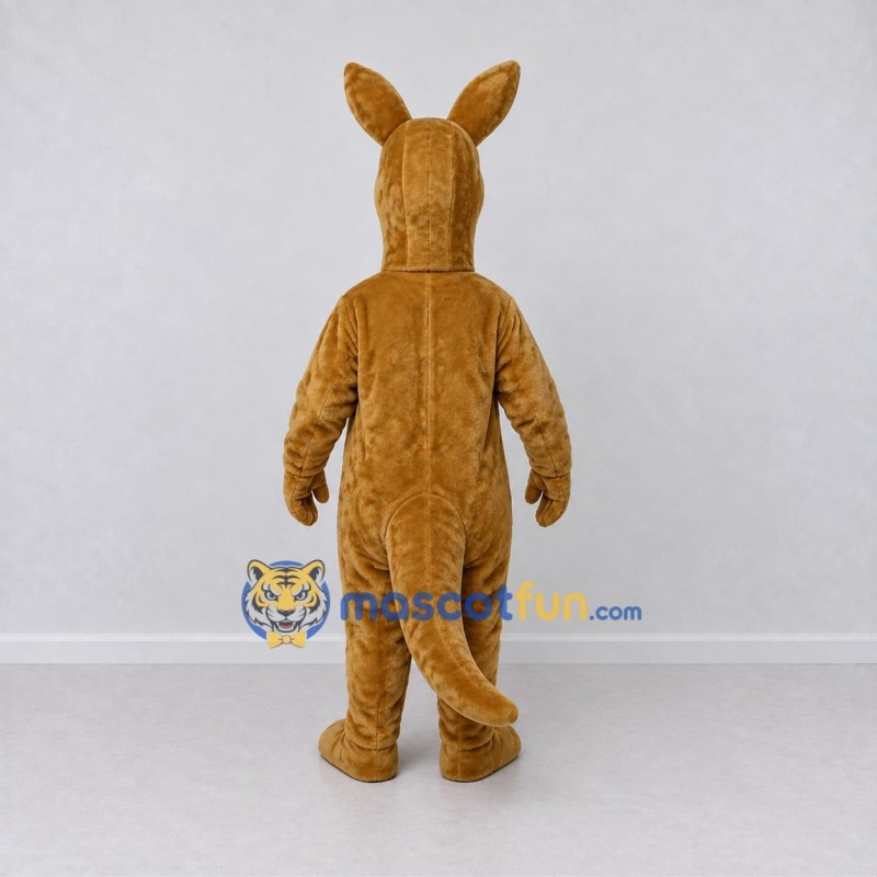 Custom Brown and Cream Kangaroo Mascot Costume Adult Full Body Suit for Wildlife Events