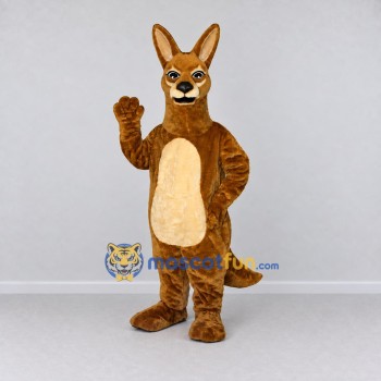 Custom Brown and Cream Kangaroo Mascot Costume Adult Full Body Suit for Wildlife Events Custom Brown and Cream Kangaroo Mascot Costume Adult Full Body Suit for Wildlife Events