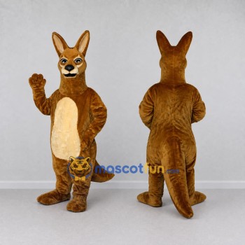 Custom Brown and Cream Kangaroo Mascot Costume Adult Full Body Suit for Wildlife Events