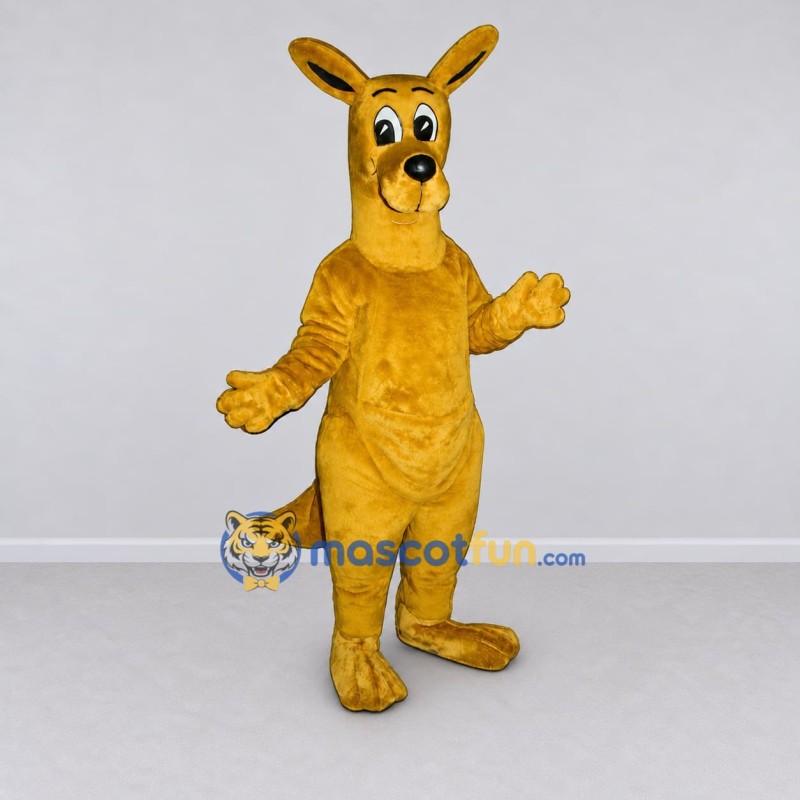 Custom Golden Yellow Kangaroo Mascot Costume Adult Full Body Suit for Wildlife Events Custom Golden Yellow Kangaroo Mascot Costume Adult Full Body Suit for Wildlife Events