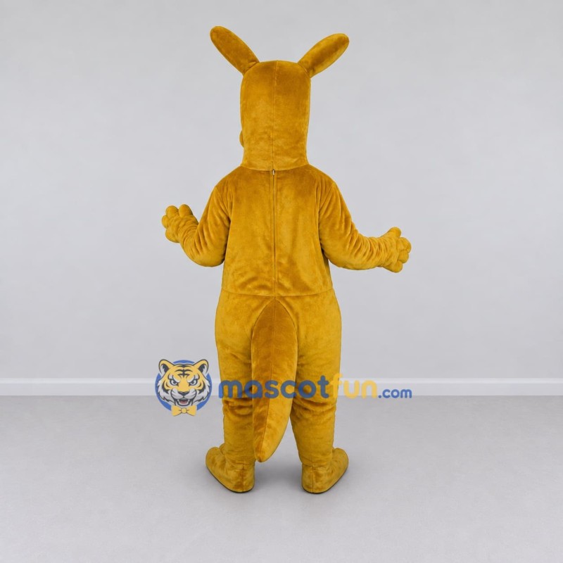 Custom Golden Yellow Kangaroo Mascot Costume Adult Full Body Suit for Wildlife Events Custom Golden Yellow Kangaroo Mascot Costume Adult Full Body Suit for Wildlife Events
