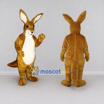 Custom Brown and White Kangaroo Mascot Costume Adult Full Body Suit for Wildlife Events
