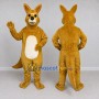 Custom Golden Brown and Cream Kangaroo Mascot Costume Adult Full Body Suit for Wildlife Events