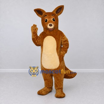 Custom Brown and Cream Kangaroo Mascot Costume Adult Full Body Suit for Wildlife Events Custom Brown and Cream Kangaroo Mascot Costume Adult Full Body Suit for Wildlife Events