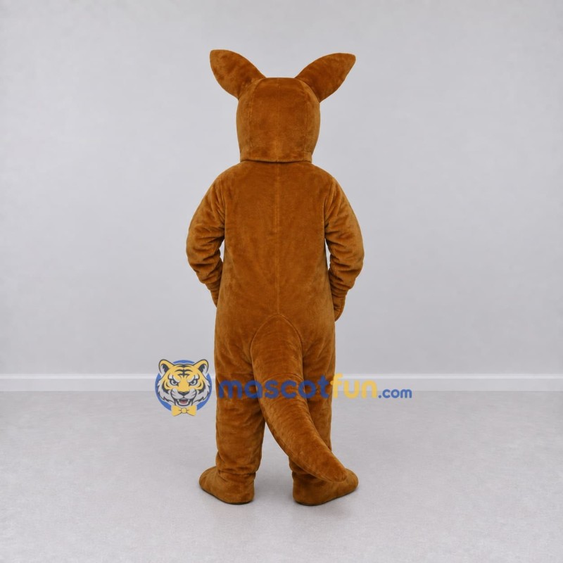Custom Brown and Cream Kangaroo Mascot Costume Adult Full Body Suit for Wildlife Events