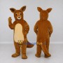 Custom Brown and Cream Kangaroo Mascot Costume Adult Full Body Suit for Wildlife Events