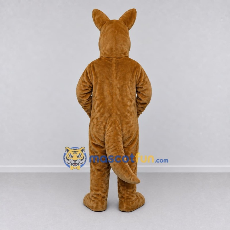 Custom Brown and Cream Kangaroo Mascot Costume Adult Full Body Suit for Wildlife Events