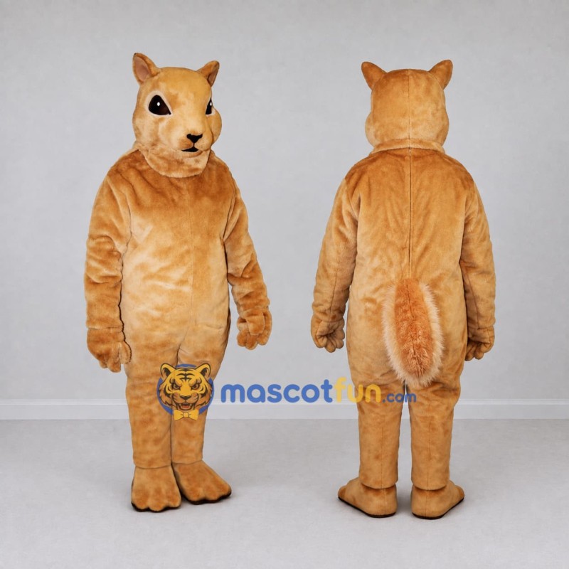 Custom Golden Tan Rodent Character Mascot Costume Adult Full Body Suit for Wildlife Events Custom Golden Tan Rodent Character Mascot Costume Adult Full Body Suit for Wildlife Events