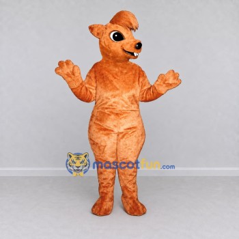 Custom Orange Rodent Character with a Hair Tuft Mascot Costume Adult Full Body Suit for Theme Parties Custom Orange Rodent Character with a Hair Tuft Mascot Costume Adult Full Body Suit for Theme Parties