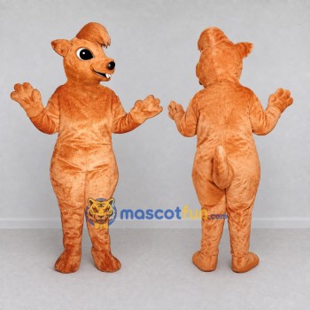 Custom Orange Rodent Character with a Hair Tuft Mascot Costume Adult Full Body Suit for Theme Parties
