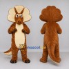 Custom Brown and Cream Frilled Dinosaur Mascot Costume Adult Full Body Suit for Dinosaur Events Custom Brown and Cream Frilled Dinosaur Mascot Costume Adult Full Body Suit for Dinosaur Events