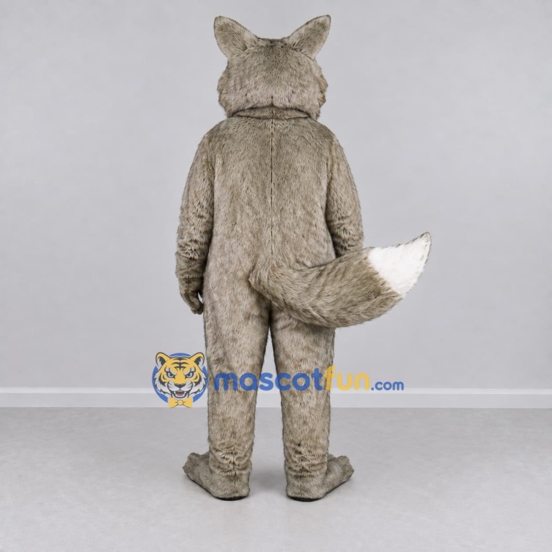 Custom Gray and White Fox Mascot Costume Adult Full Body Suit for Wildlife Events Custom Gray and White Fox Mascot Costume Adult Full Body Suit for Wildlife Events