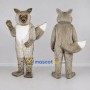 Custom Gray and White Fox Mascot Costume Adult Full Body Suit for Wildlife Events