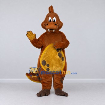 Custom Brown and Yellow Dragon Mascot Costume Adult Full Body Suit for Theme Parties Custom Brown and Yellow Dragon Mascot Costume Adult Full Body Suit for Theme Parties