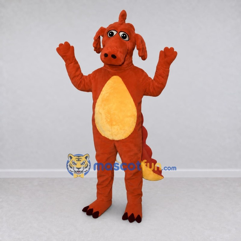 Custom Red and Yellow Dragon Mascot Costume Adult Full Body Suit for Theme Parties Custom Red and Yellow Dragon Mascot Costume Adult Full Body Suit for Theme Parties