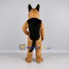 Custom Tan and Black German Shepherd Dog Mascot Costume Adult Full Body Suit for Sports Events
