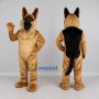 Custom Tan and Black German Shepherd Dog Mascot Costume Adult Full Body Suit for Sports Events