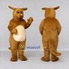 Custom Golden Brown and Cream Kangaroo Mascot Costume Adult Full Body Suit for Wildlife Events