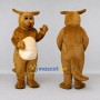 Custom Golden Brown and Cream Kangaroo Mascot Costume Adult Full Body Suit for Wildlife Events