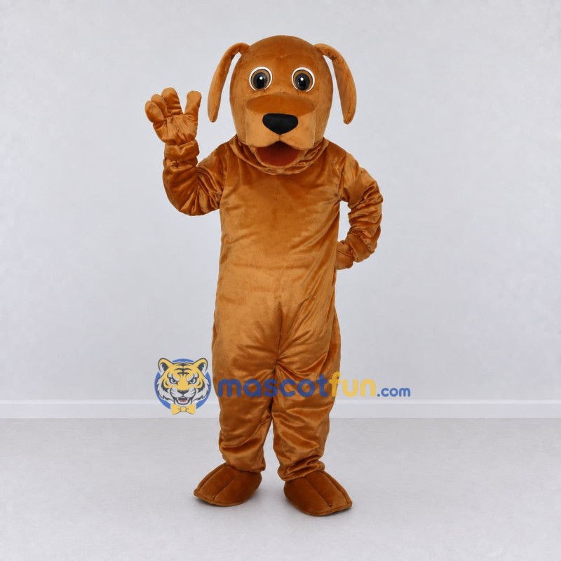Custom Brown and Tan Dog Mascot Costume Adult Full Body Suit for Community Events Custom Brown and Tan Dog Mascot Costume Adult Full Body Suit for Community Events