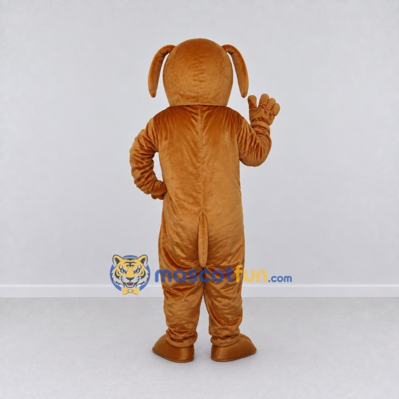 Custom Brown and Tan Dog Mascot Costume Adult Full Body Suit for Community Events Custom Brown and Tan Dog Mascot Costume Adult Full Body Suit for Community Events