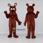 Custom Dark Brown Dog Character Mascot Costume Adult Full Body Suit for School Events