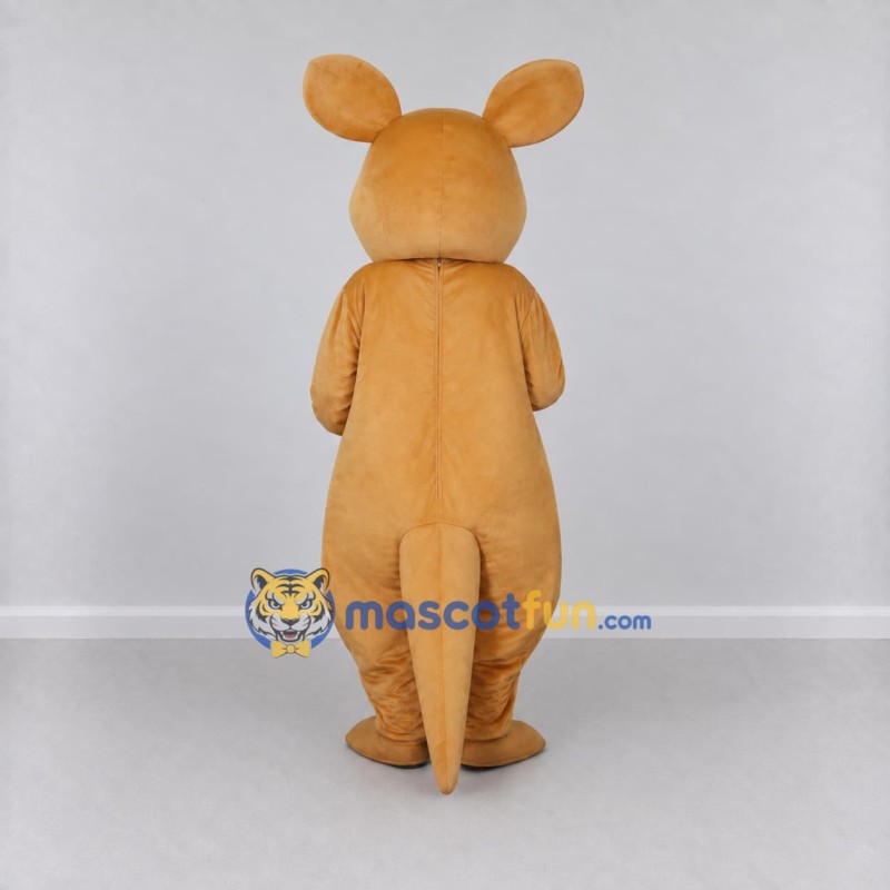 Custom Golden Tan and Cream Kangaroo Mascot Costume Adult Full Body Suit for Wildlife Events Custom Golden Tan and Cream Kangaroo Mascot Costume Adult Full Body Suit for Wildlife Events