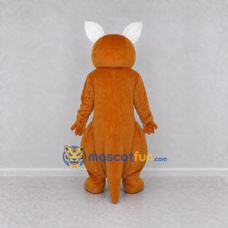 Custom Orange and White Kangaroo with a Joey Mascot Costume Adult Full Body Suit for Wildlife Events Custom Orange and White Kangaroo with a Joey Mascot Costume Adult Full Body Suit for Wildlife Events