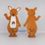Custom Orange and White Kangaroo with a Joey Mascot Costume Adult Full Body Suit for Wildlife Events