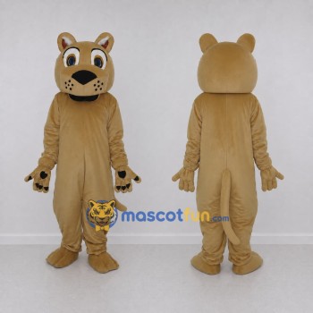 Custom Tan Dog Character Mascot Costume Adult Full Body Suit for Community Events